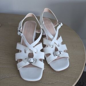Kate Spade White Strappy Sandals Size 7.5